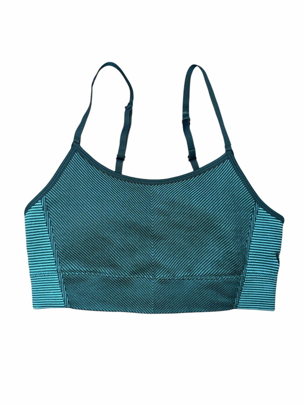 OFFLINE By Aerie Seamless Two Tone Sports Bra in Teal, size Medium (34C) EUC